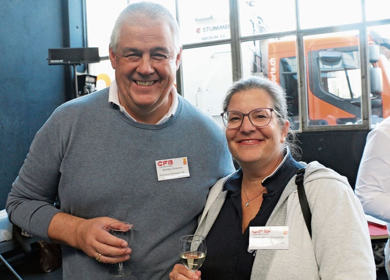 Gordon Dinacher mit seiner Frau anlässlich des Industrieapéros. Melanie Bär