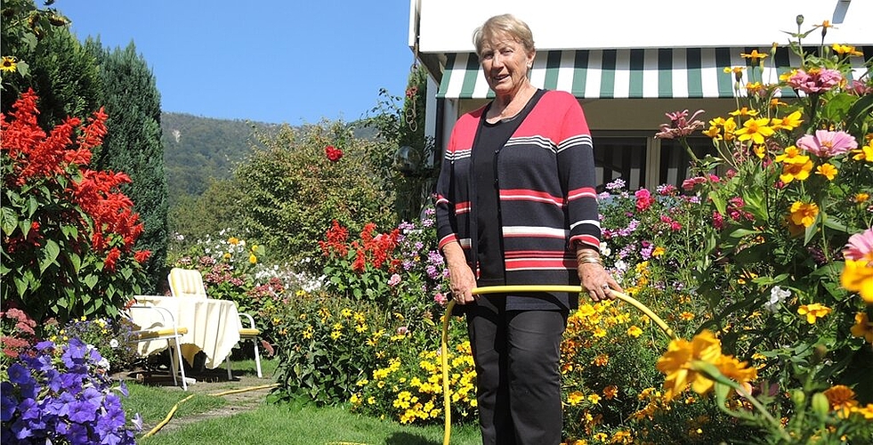 Elfriede Muntwyler Gewinnerin Balkon, Terrasse, Kleinstgärten.Foto: az/sg
