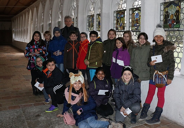 4.-Klässler aus Neuenhof besuchten mit ihrem Lehrer Michael Scheck das Kloster Wettingen. Fotos: bär