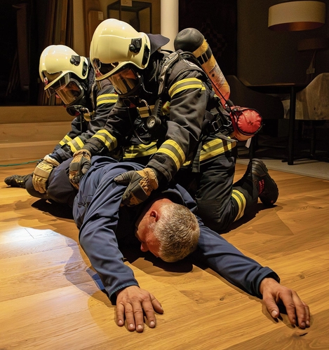 Erste Hilfe für bewusstlosen Mann.gk