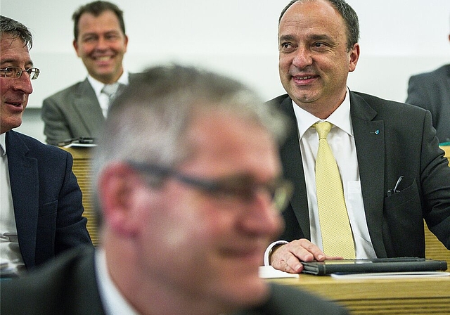 Wieder in den Reihen der Grossräte Markus Dieth an der Grossratssitzung am 5. Januar 2016 in Aarau.Fotos: AZ/zVg
