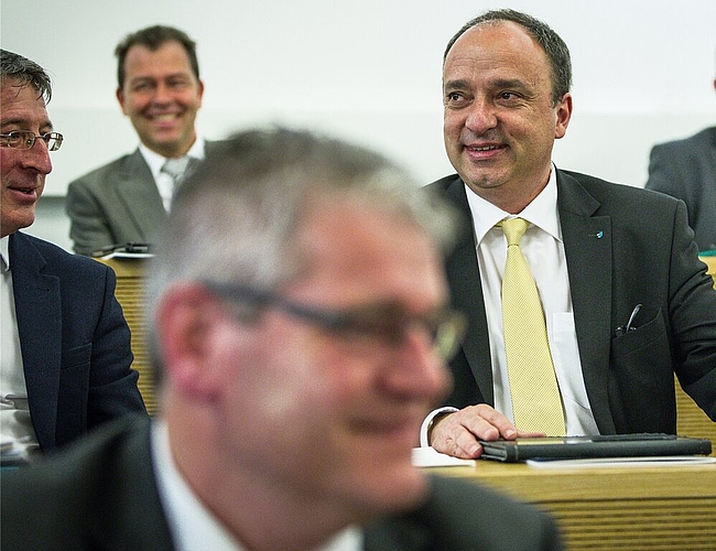 Wieder in den Reihen der Grossräte Markus Dieth an der Grossratssitzung am 5. Januar 2016 in Aarau.Fotos: AZ/zVg
