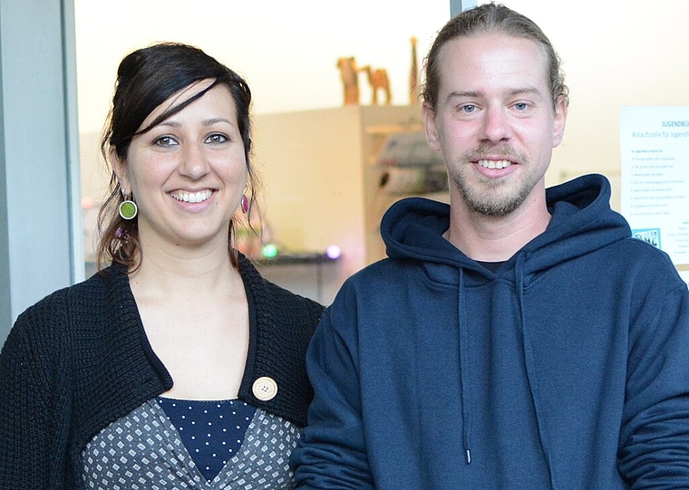 Die Jugendarbeitenden Alessia Della Torre und Claudio Lucchi. Foto: ms