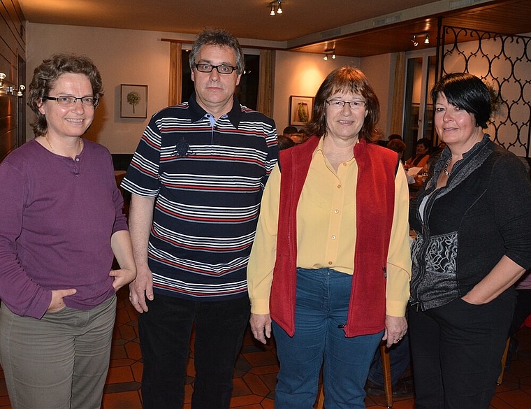 V.l.: Monika Zeindler, Willi Häusler, Heidi Stähli und Doris Schmid.