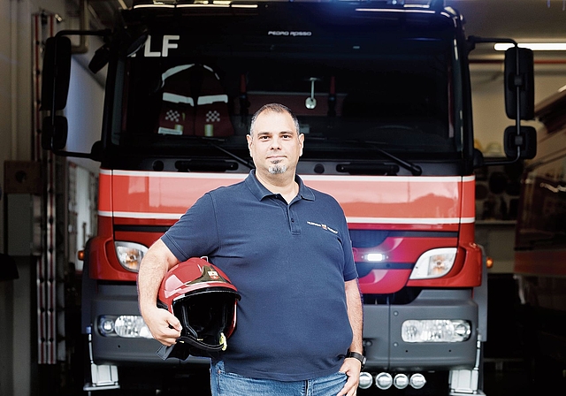 Philipp Faur ist neuer Kommandant der Feuerwehr Neuenhof.Bild: Severin Bigler