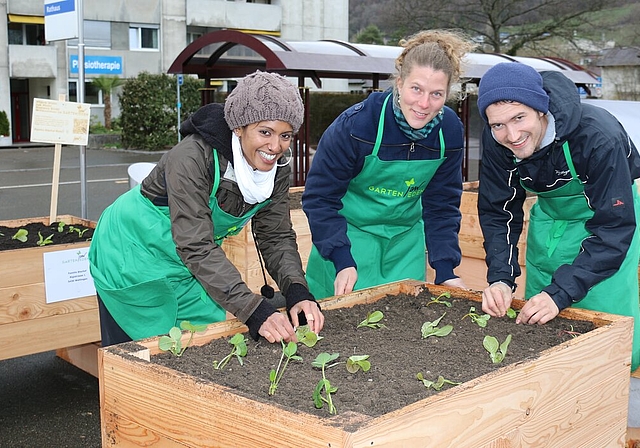 Haben das Projekt 2015 in Wettingen gestartet: Mirjam Strub, Sabine Ott und Flavio Uhlig.Foto: bär