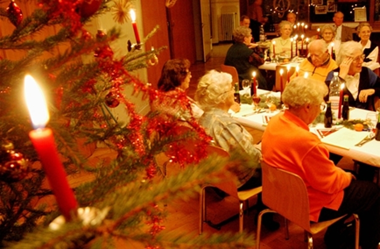 Weihnachtsfeier an Heiligabend im Wettinger Winkelried. Foto: Archiv/wal