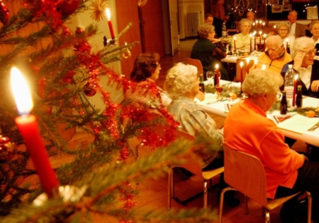 Weihnachtsfeier an Heiligabend im Wettinger Winkelried. Foto: Archiv/wal