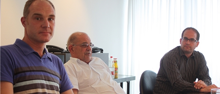 Marco Kaufmann, Karl Frey und Patrick Bürgi stellten die IG vor. Foto: bär