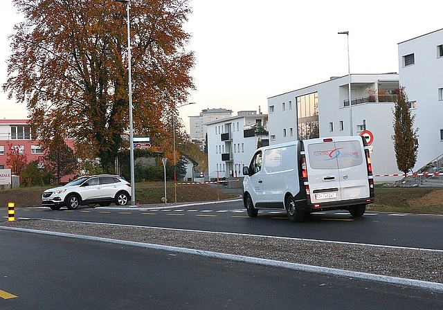 Der neu gestaltete Knoten Fadacker mit der Ein- und Ausfahrt Steinigstrasse, wo falsch gefahren wird. (Melanie Bär)
