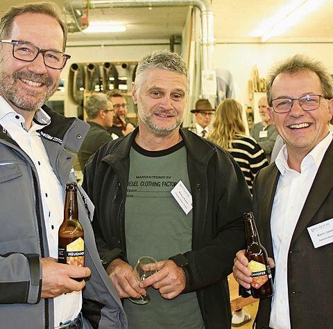 Austausch Mario Wiedmer, Markus Kieser und Martin Uebelhart (v. l.). bär