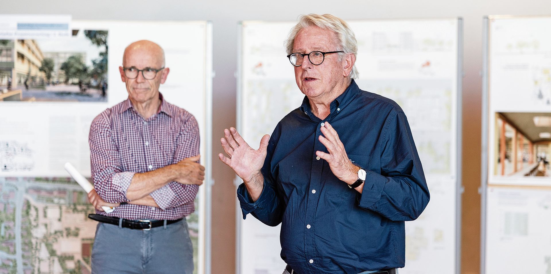 Architekten des Siegerprojekts: Adrian Meyer (r.) und Daniel Krieg von Burkard Meyer Architekten.Sandra Ardizzone