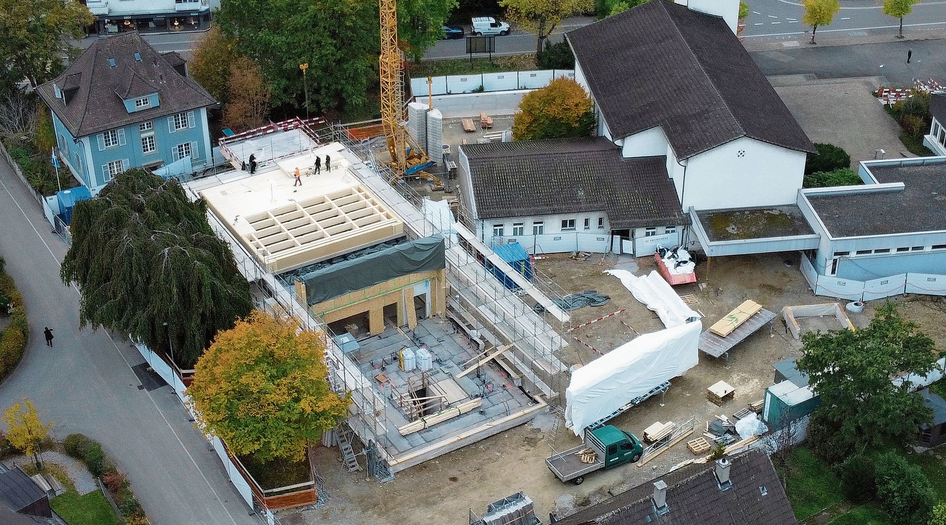 Lägernstrasse Wettingen: Es wird ein neues Kirchgemeindehaus gebaut. zVg