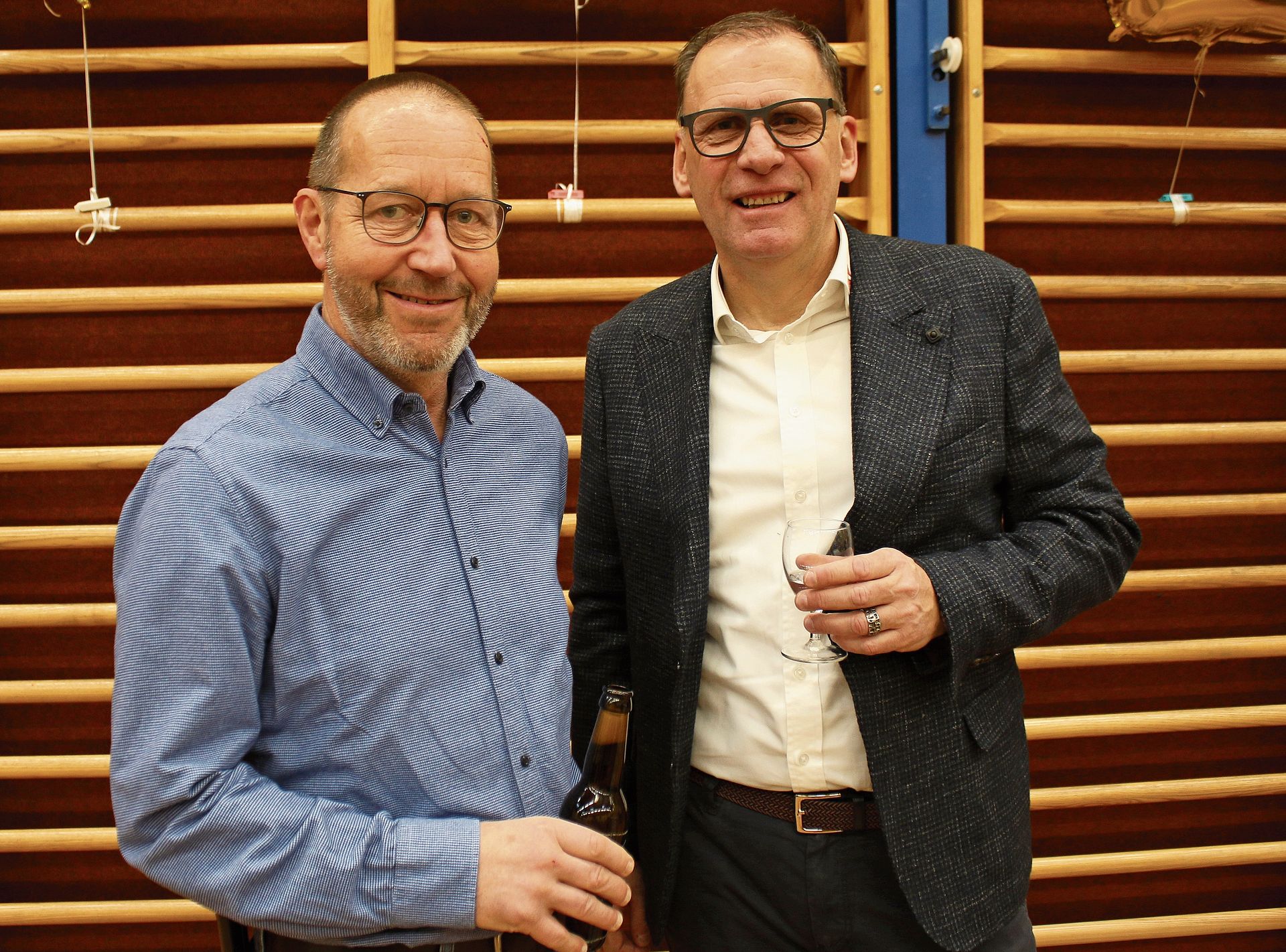 Gemeindeammann Markus Schmid und der ehemalige Ammann Alois Greber (l.). Gemeindeammann Markus Schmid und der ehemalige Ammann Alois Greber (l.).