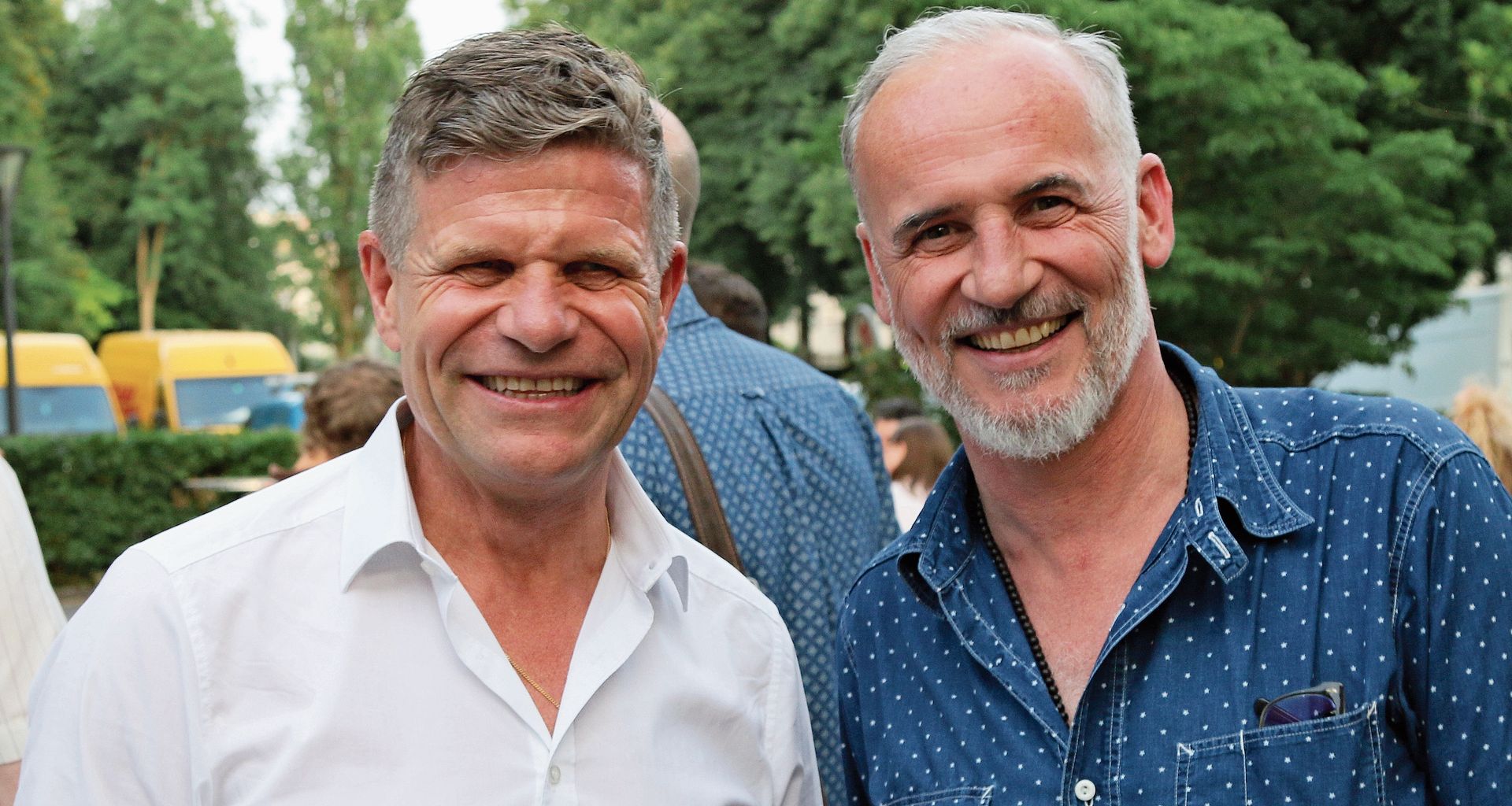Christian Pauli (FDP, r.) war Einwohnerratspräsident während der Corona-Pandemie, als die Sitzungen im Tägi stattfanden. Auf dem Bild Gemeinderat Martin Egloff.bär