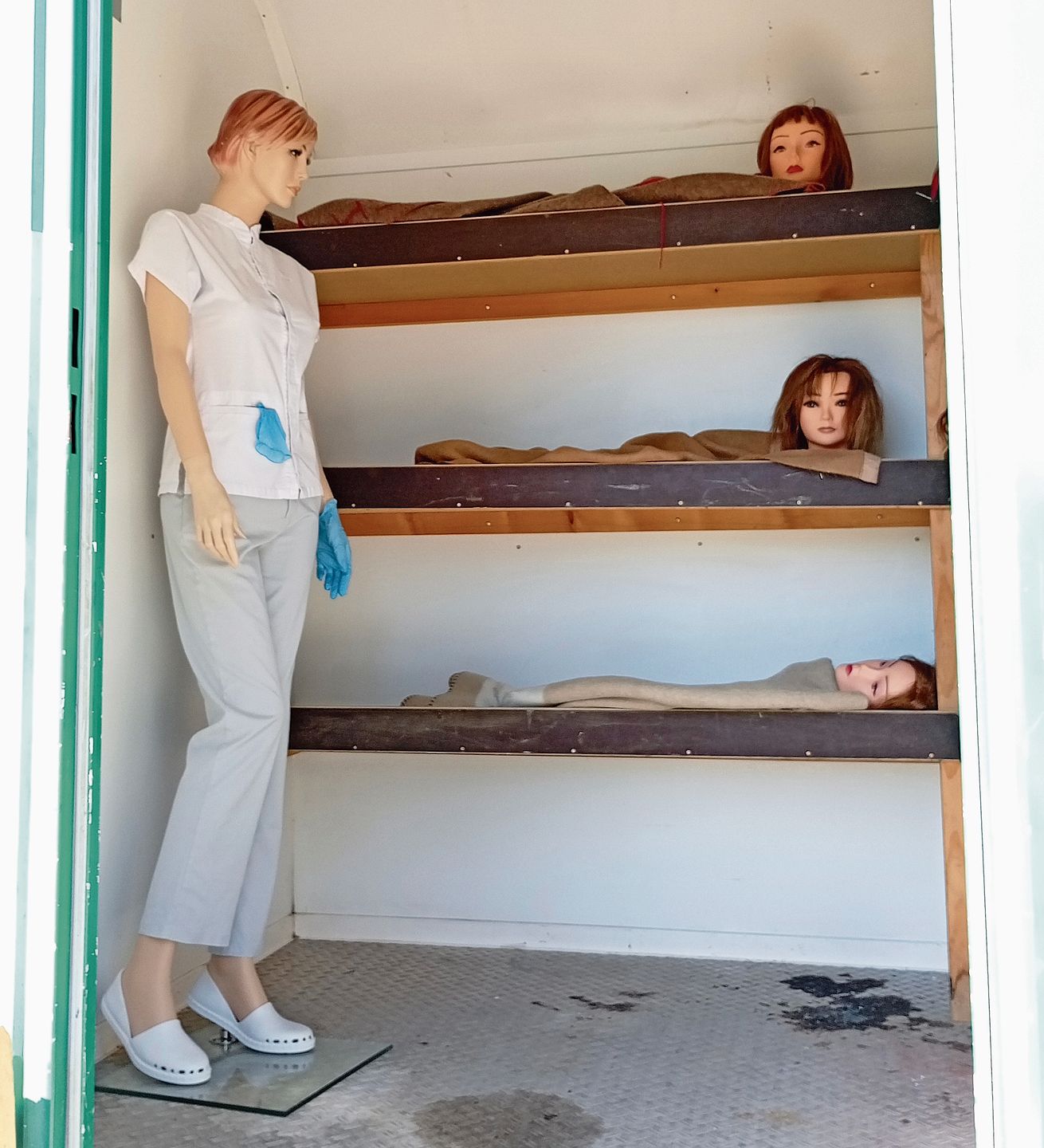 Kajütenbetten im Inneren des Bauwagens. zVg Kajütenbetten im Inneren des Bauwagens. zVg