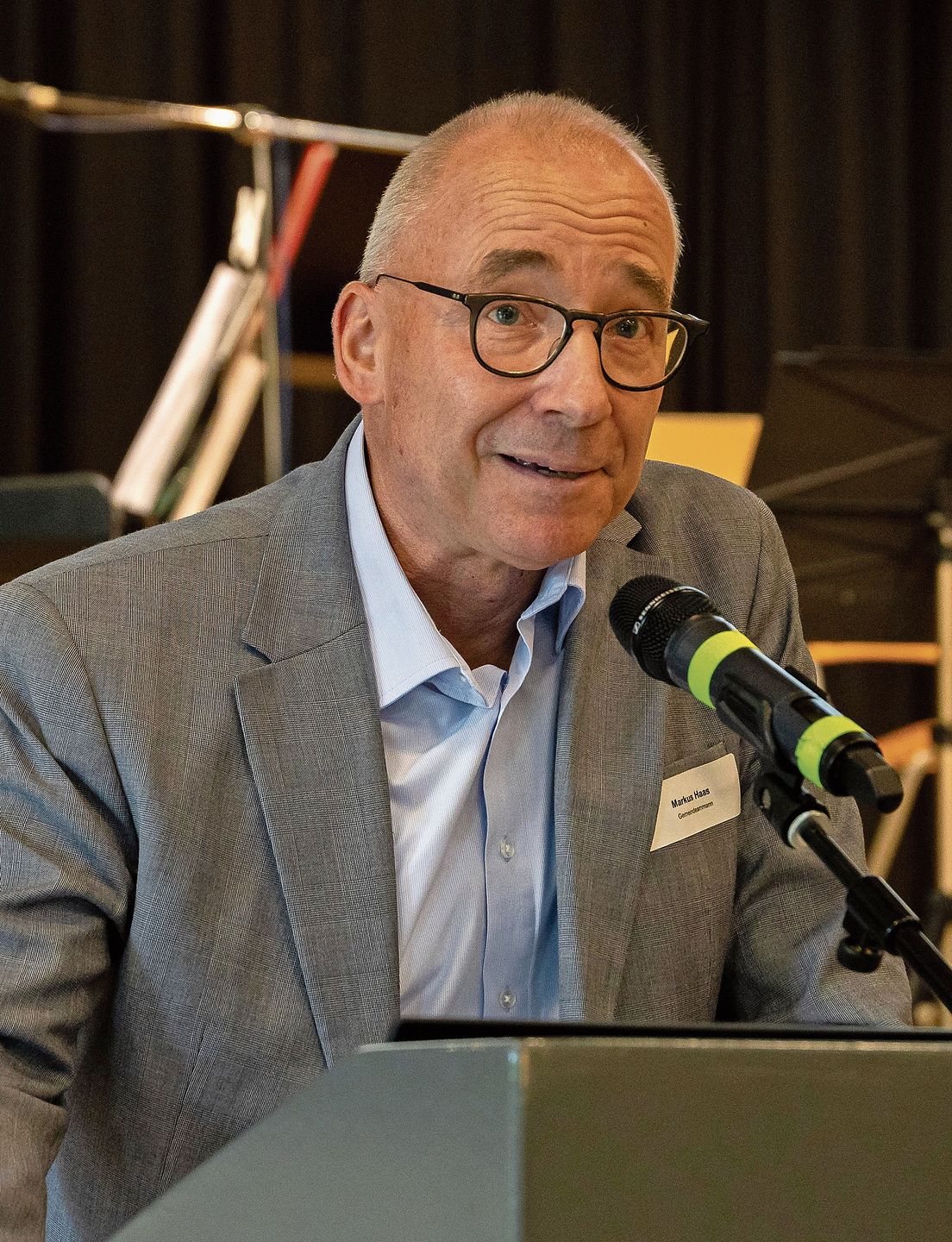 Gemeindeammann Markus Haas hält das Grusswort. Gemeindeammann Markus Haas hält das Grusswort.