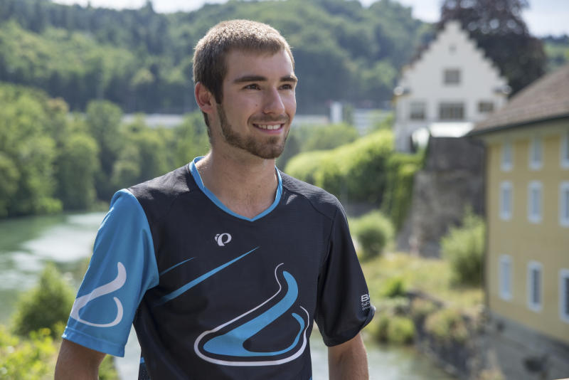 Der Wettinger Xeno Conrad absolviert einen Triathlon für seine Maturarbeit. (Barbara Scherer)
