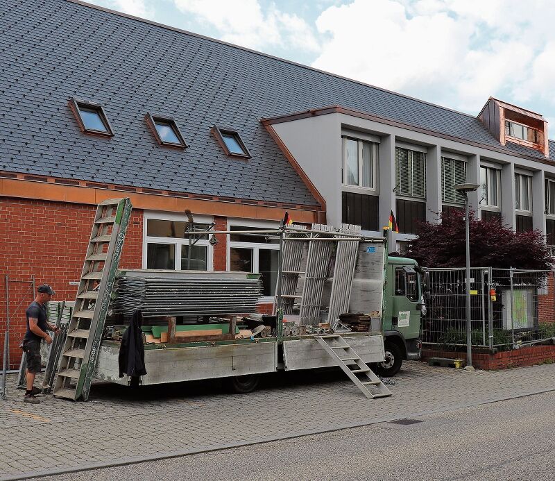 Sanierungsarbeiten am Gemeindehaus.  (Bilder: Philipp Zimmermann/Archiv)