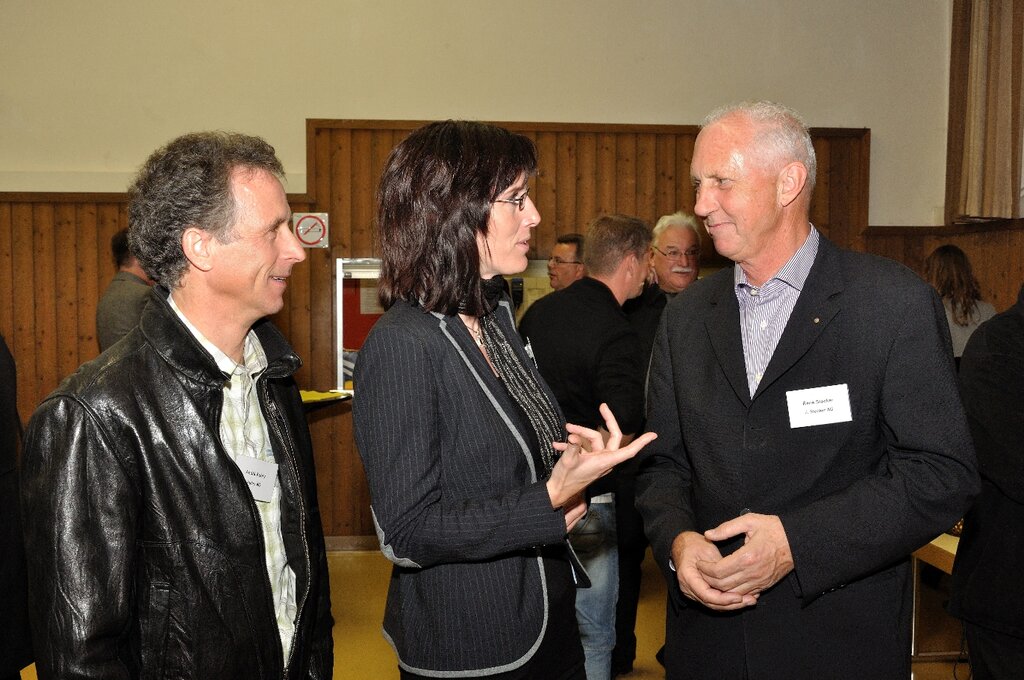 André Aubry, Sabine Bärlocher und René Stocker schätzen den direkten Kontakt zur Gemeinde und zu anderen Gewerbetreibenden.

