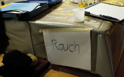 Echtes Feuer gab es an der Instruktion keines, nur wie hier Markierungen.
