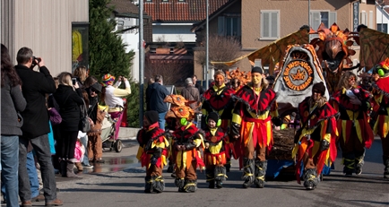 «Bräusi-Vögel» Spreitenbach feierten an der diesjährigen Fasnacht das 40-Jahr-Jubiläum. Fotos: sa
