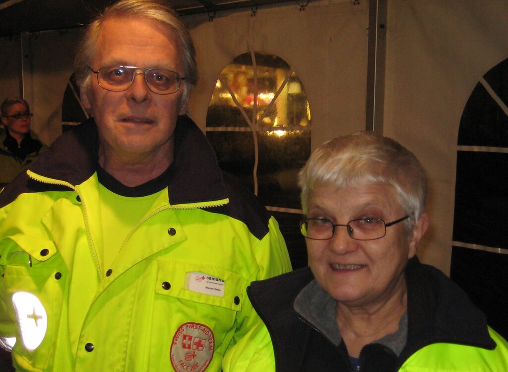 Vom Samariterverein Werner Seiler und Martha Moosmann.
