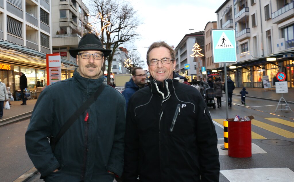 HGV-Co-Präsident Fritz Krähenbühl und Unternehmer Heinz Germann. HGV-Co-Präsident Fritz Krähenbühl und Unternehmer Heinz Germann.