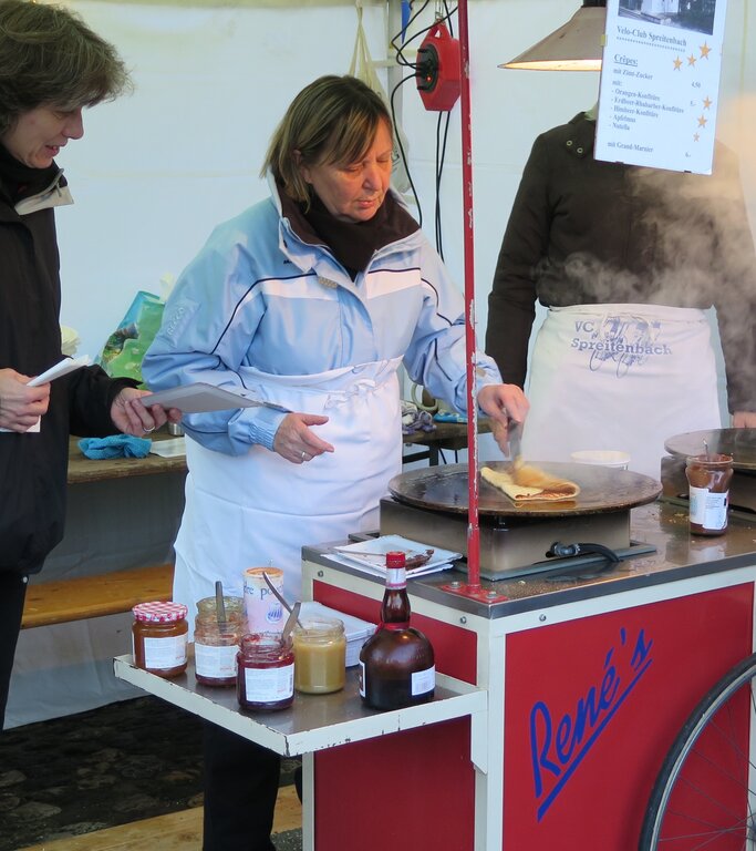Crêpes waren in der Kälte beliebt.