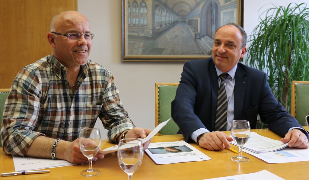 Finanzverwalter (l.) und Gemeindammann Martin Frey und Markus Dieth.