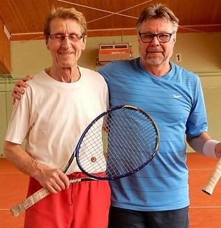 Christian Vetsch (Sieger Trost 45+) und Wilfried Patzer. (v.l.). Fotos: zVg