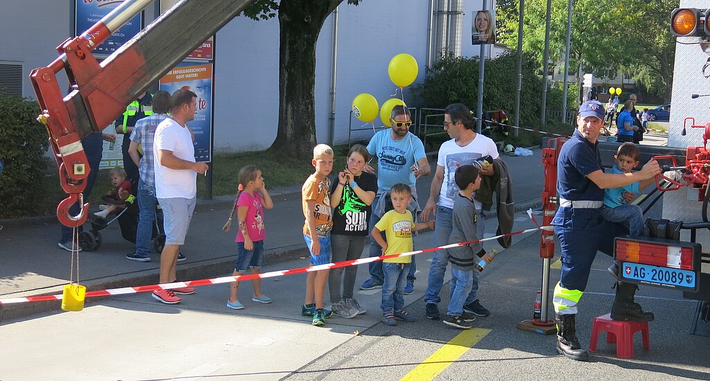 Die Feuerwehr Wettingen lud zum Geschicklichkeitsspiel ein.