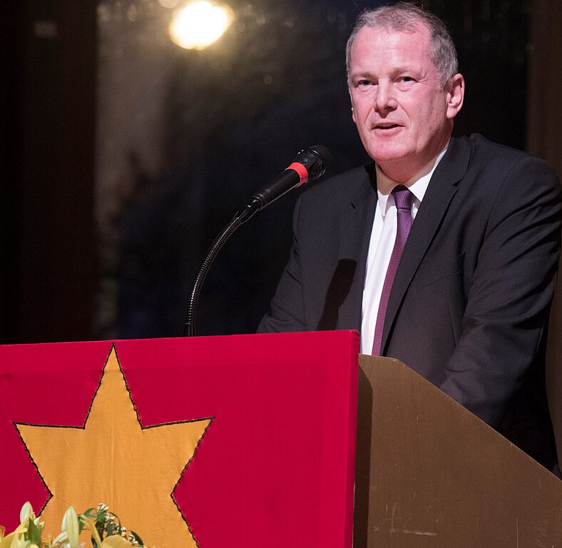 Landammann Stephan Attiger hielt im Tägi eine Ansprache. Fotos: asp
