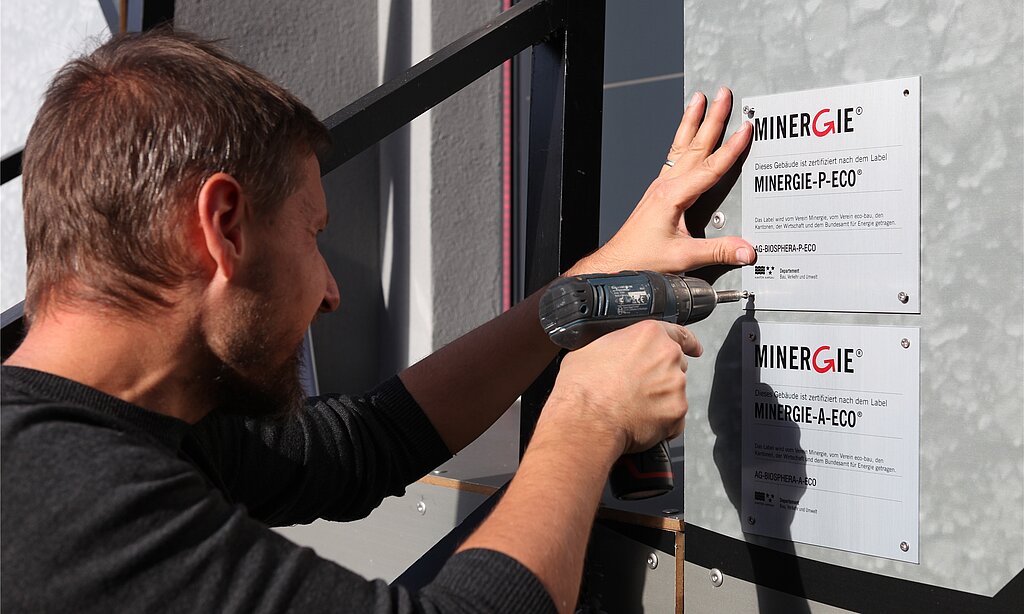 Minergie-Auszeichnung <em> angebracht. (zVg)</em>